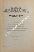 Book cover of Weekly Operating Notice containing Temporary Speed Restrictions, Engineering Arrangements, Signalling & Permanent Way Alterations, General Instructions and Notices, 24 to 30 May 1997 by Railtrack Southern (West)